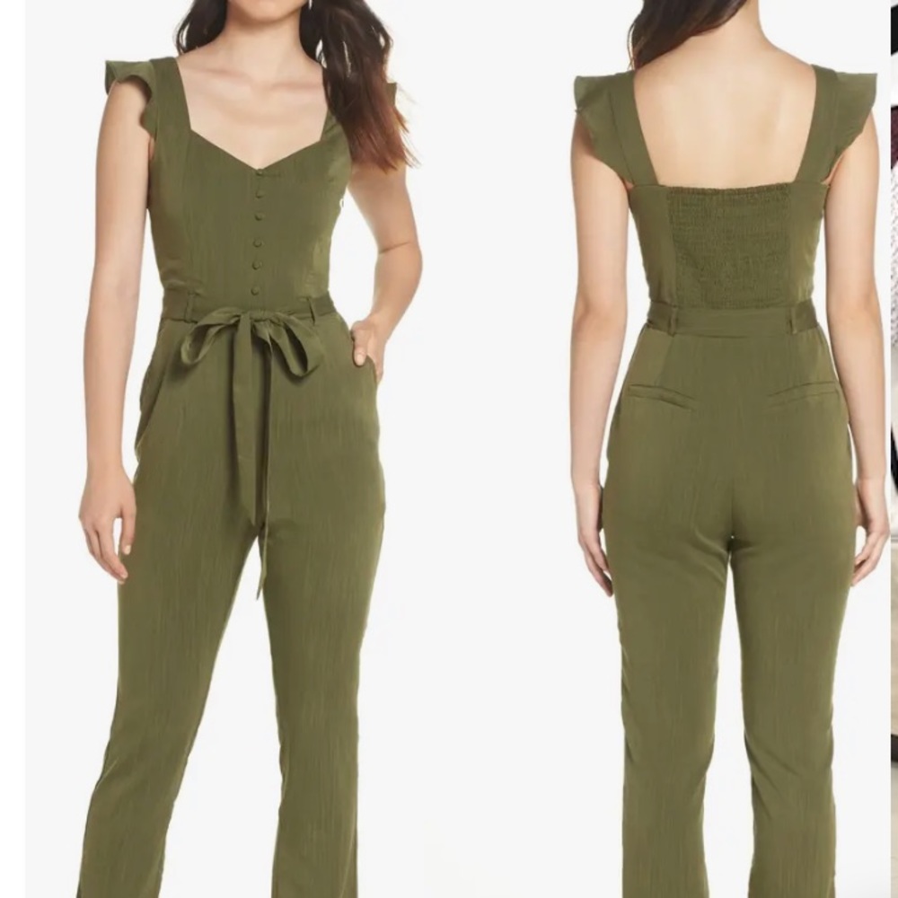 Heartloom Arwen Olive Green Jumpsuit size small